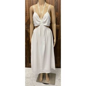re:named Womens White Halter Summer Dress Sz Med